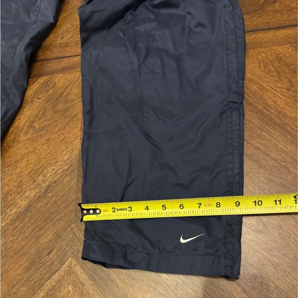 Nike Mens Navy Blue‎ Windbreaker Track Pants Lined Swoosh Logo Size Medium |C1 - Picture 3 of 7